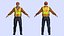 3D construction worker Men engineer Ready