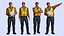 3D construction worker Men engineer Ready
