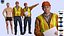 3D construction worker Men engineer Ready