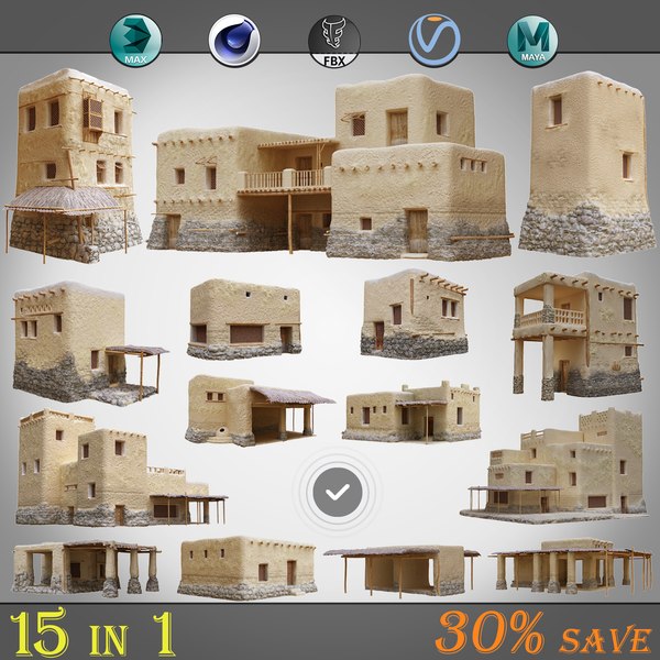 3D 15 1 old arabic model
