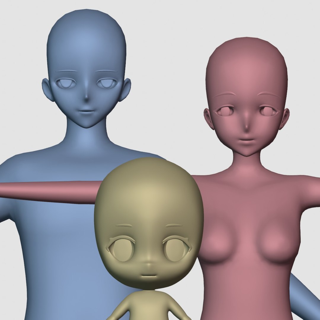 Anime Base Model Pack - TurboSquid 2269331