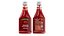 Collection de grandes bouteilles de condiments
