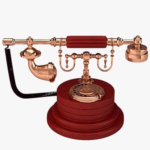 3d model of antique phone