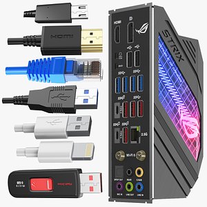 Detailed Motherboard Connector With Cables