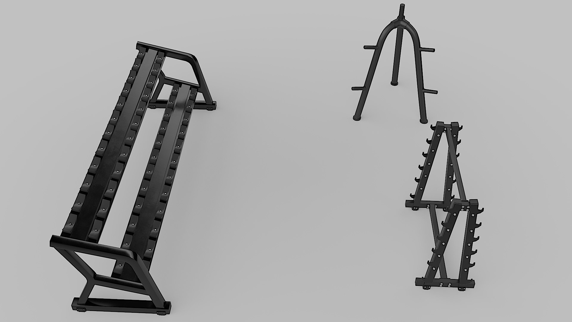 Gym Racks Set 3D Model - TurboSquid 2151597
