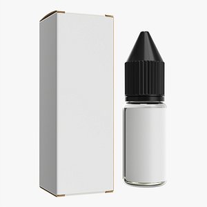 3D Vape liquid bottle and closed box model