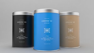 3d model coffee tins v1