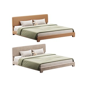 3D Einfach King Upholstered Platform Bed