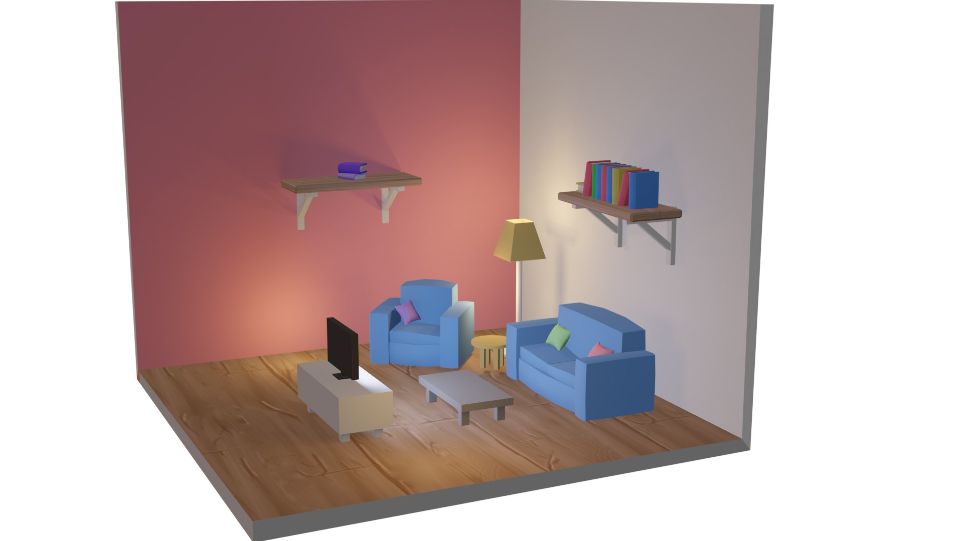 3D Interiors - Lowpoly Cartoon Rooms - TurboSquid 1843053