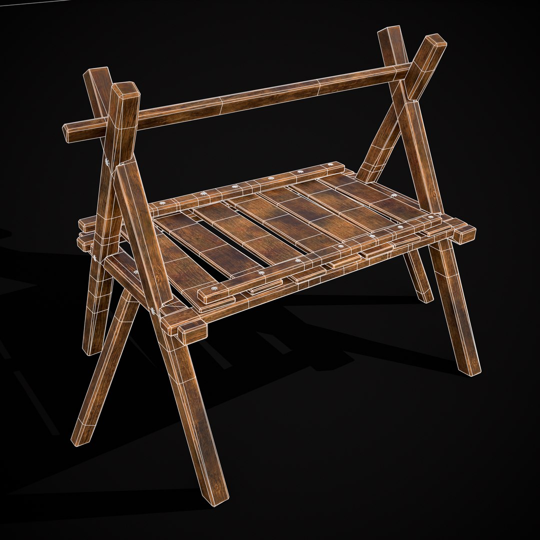 3D Medieval Cooking Stand Model - TurboSquid 2153972