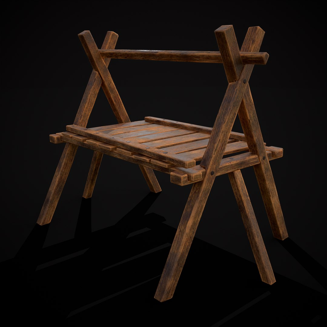 3D Medieval Cooking Stand Model - TurboSquid 2153972