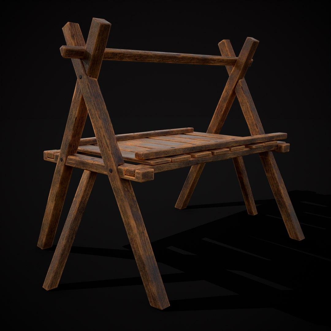 3D Medieval Cooking Stand Model - TurboSquid 2153972