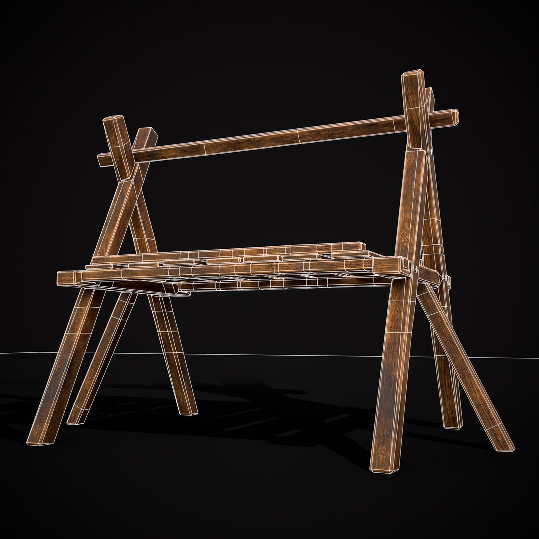 3D Medieval Cooking Stand Model - TurboSquid 2153972