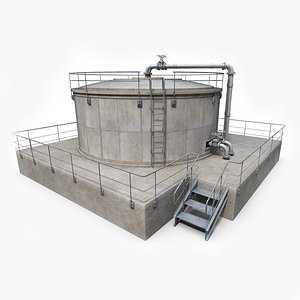 realistic industrial water tank model