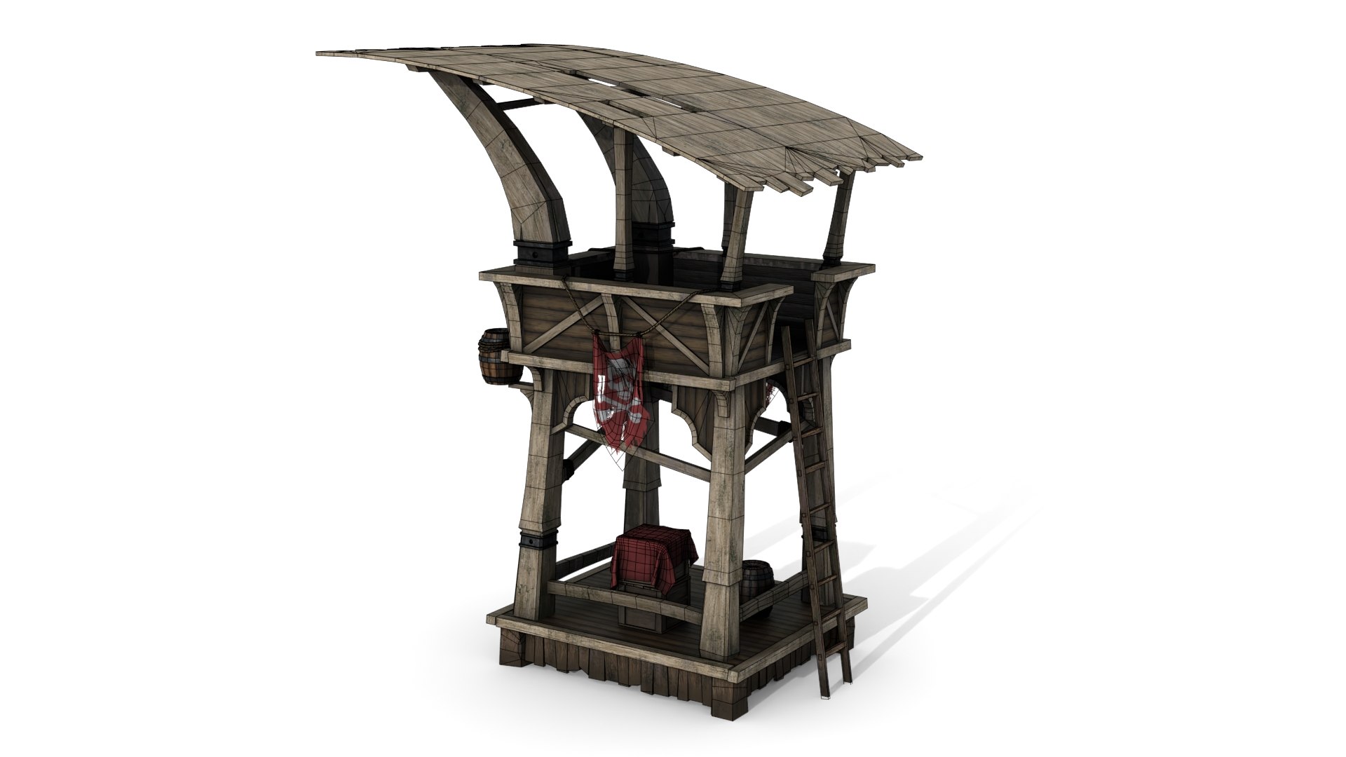 3D Wooden Watchtower - TurboSquid 1731447