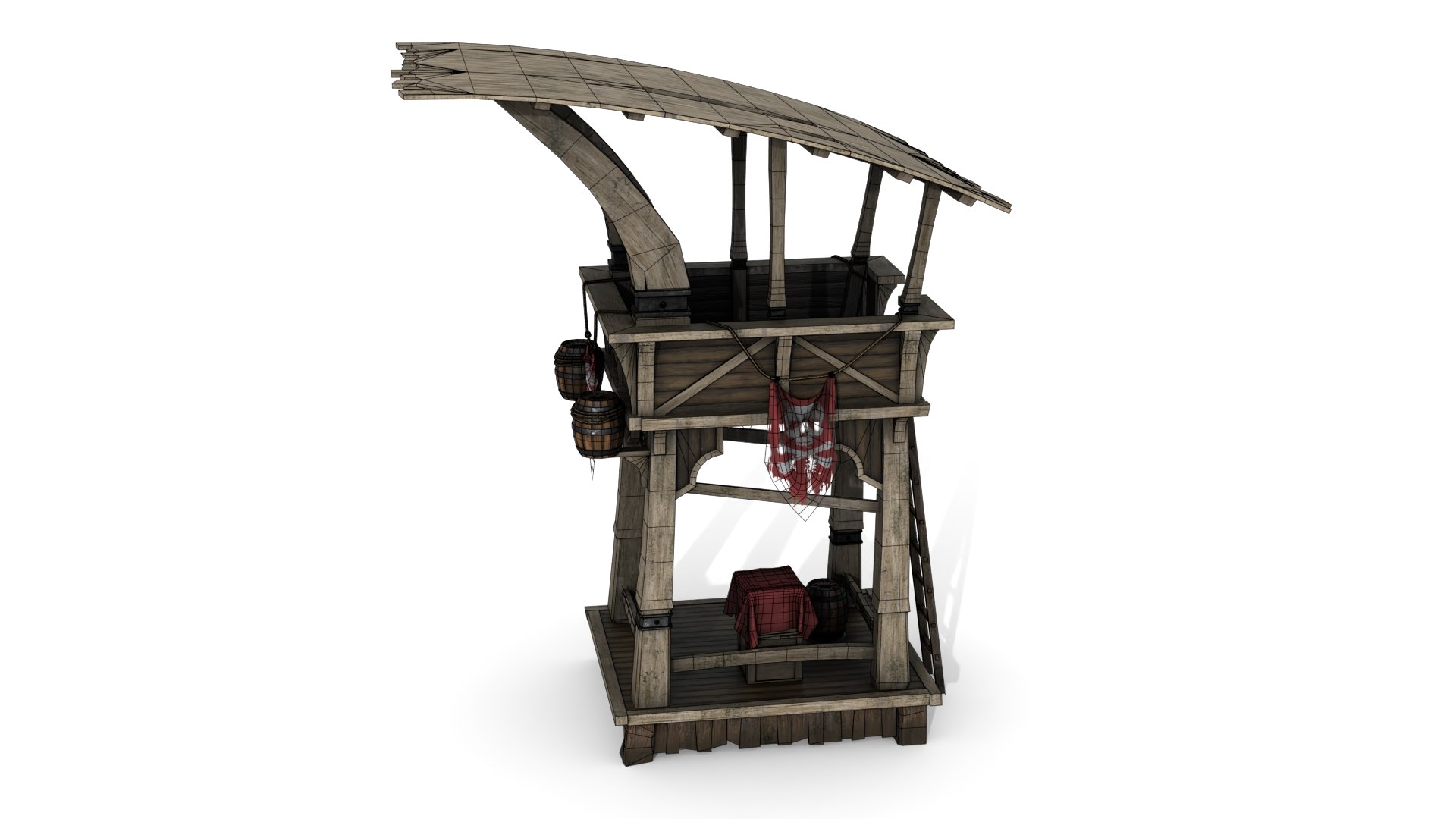 3D Wooden Watchtower - TurboSquid 1731447