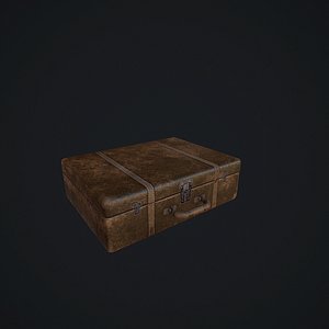3D suitcase old pbr