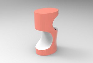 Warped Side Table 3D model