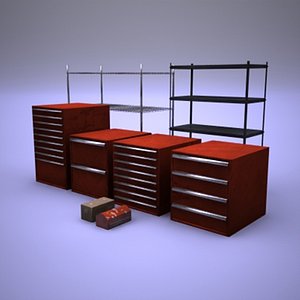 tool box garage 3d max