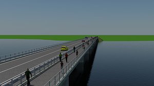 300m bridge 3D model