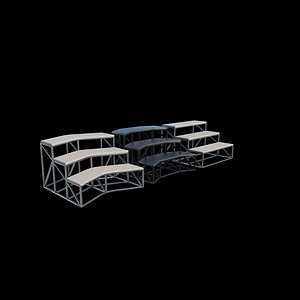 3D model Gradinata stand module 3D model