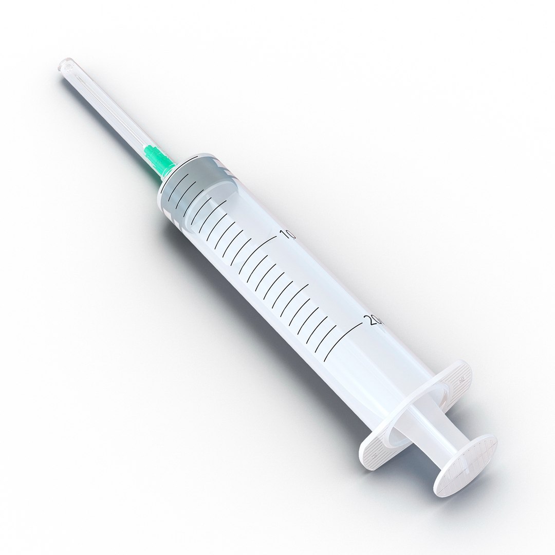 Disposable Syringe 20ml Set 3D model preview