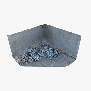 Gravel Wall 03 3D model