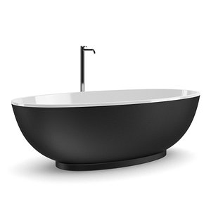 3d black bathtube