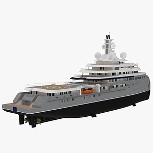 IceCap  Explorer Yacht Night Scene 3D