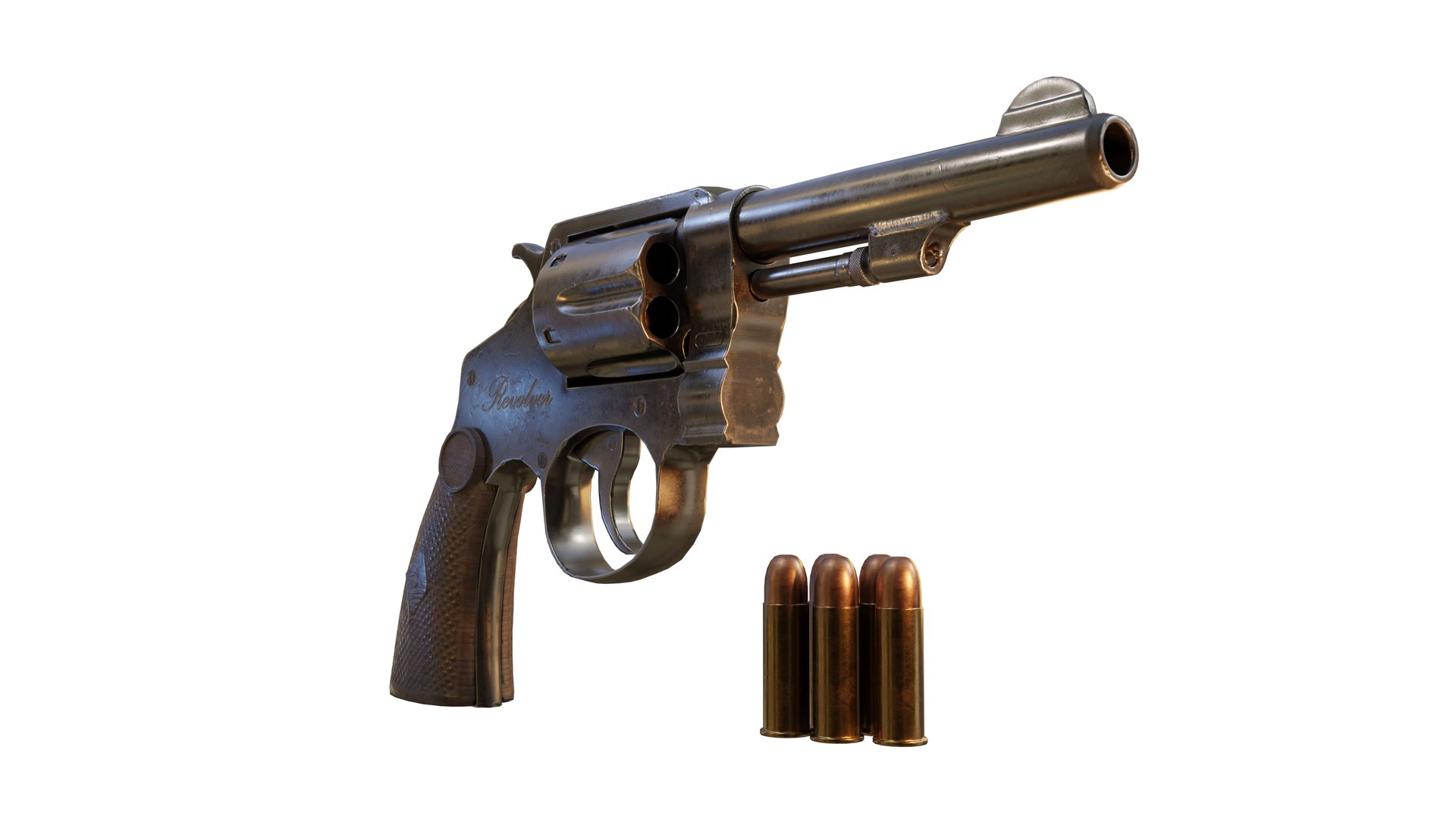 3D Game Ready Revolver Model - TurboSquid 1759429