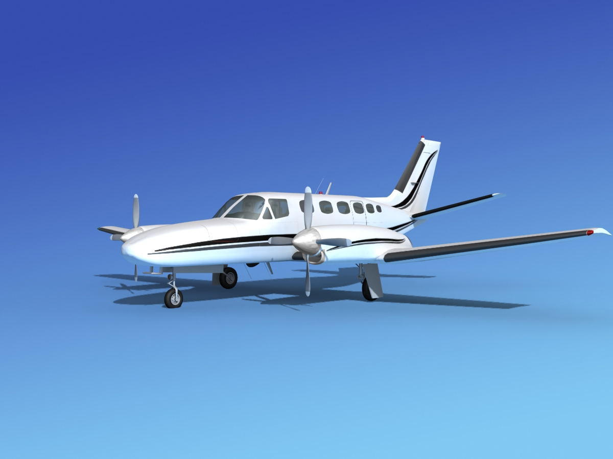 propellers cessna 441 conquest 3d model