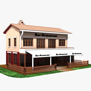restaurant bar cafe 3d model