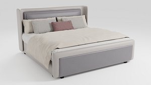 Large double bed in modern style