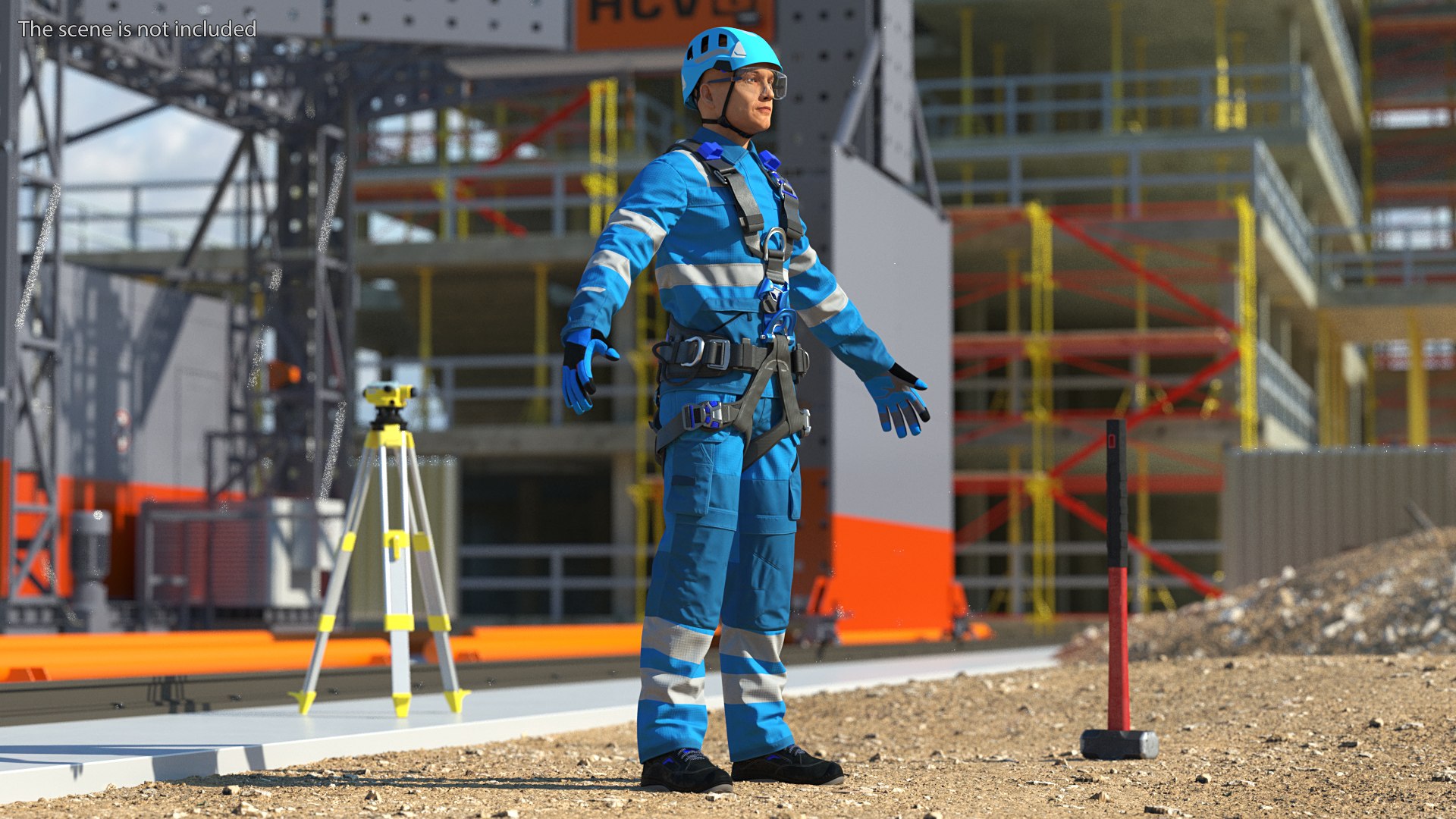 3D High Altitude Worker Neutral Pose - TurboSquid 1765431