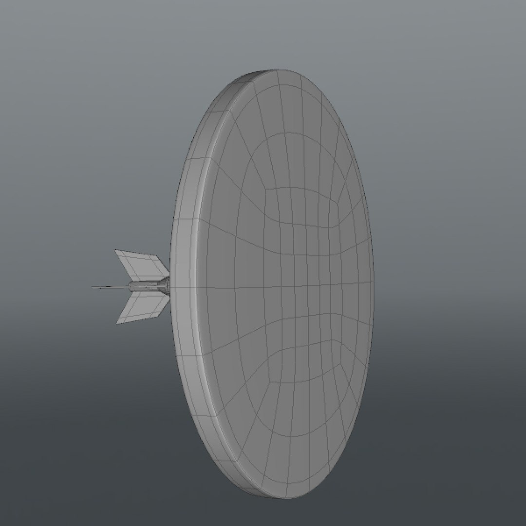 3d Cartoon Dartboard Dart Model