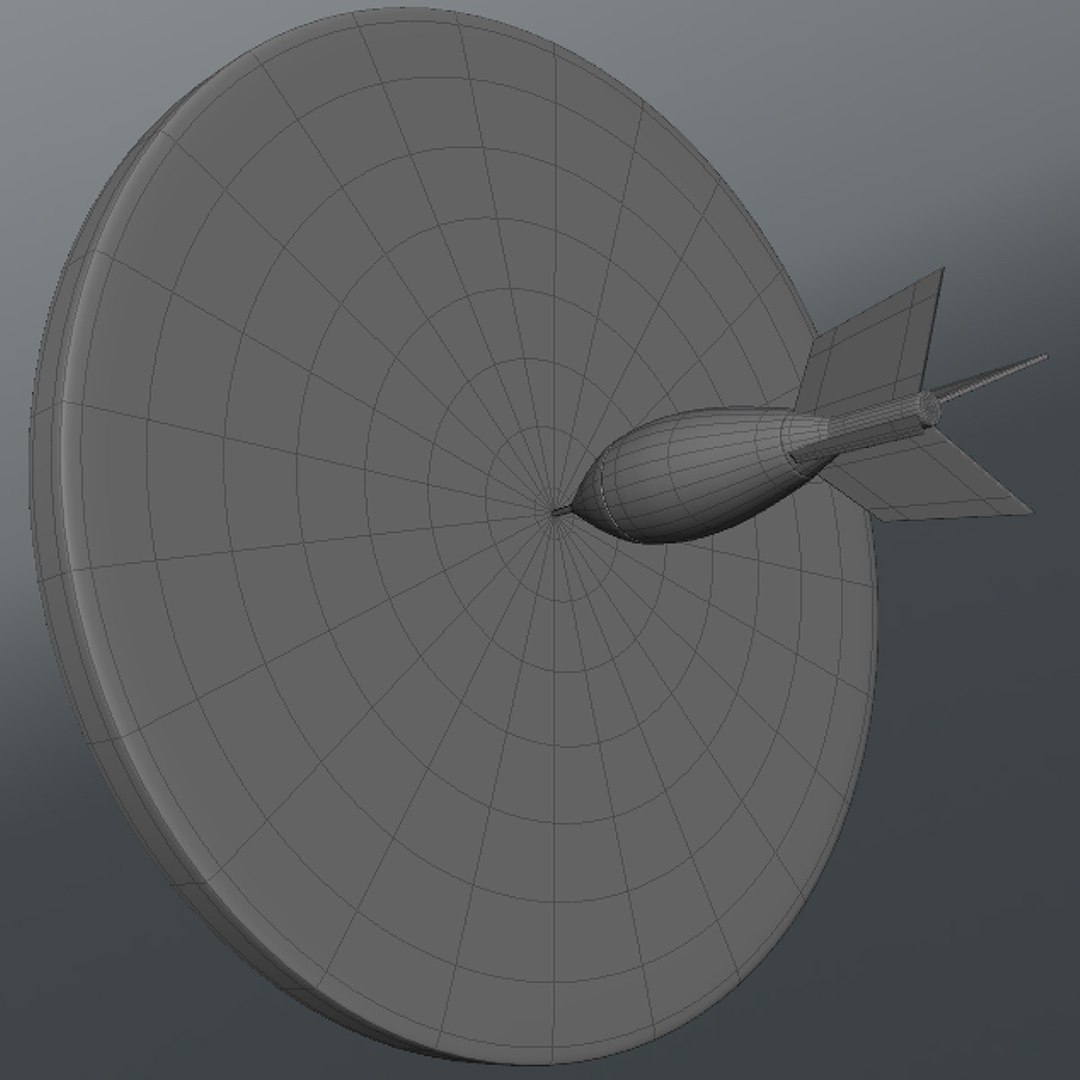 3d Cartoon Dartboard Dart Model
