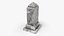 Stone Grave Marker 3D