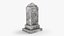 Stone Grave Marker 3D