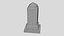 Stone Grave Marker 3D