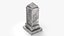 Stone Grave Marker 3D
