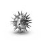Stainless Steel Spiked Ball 3D model