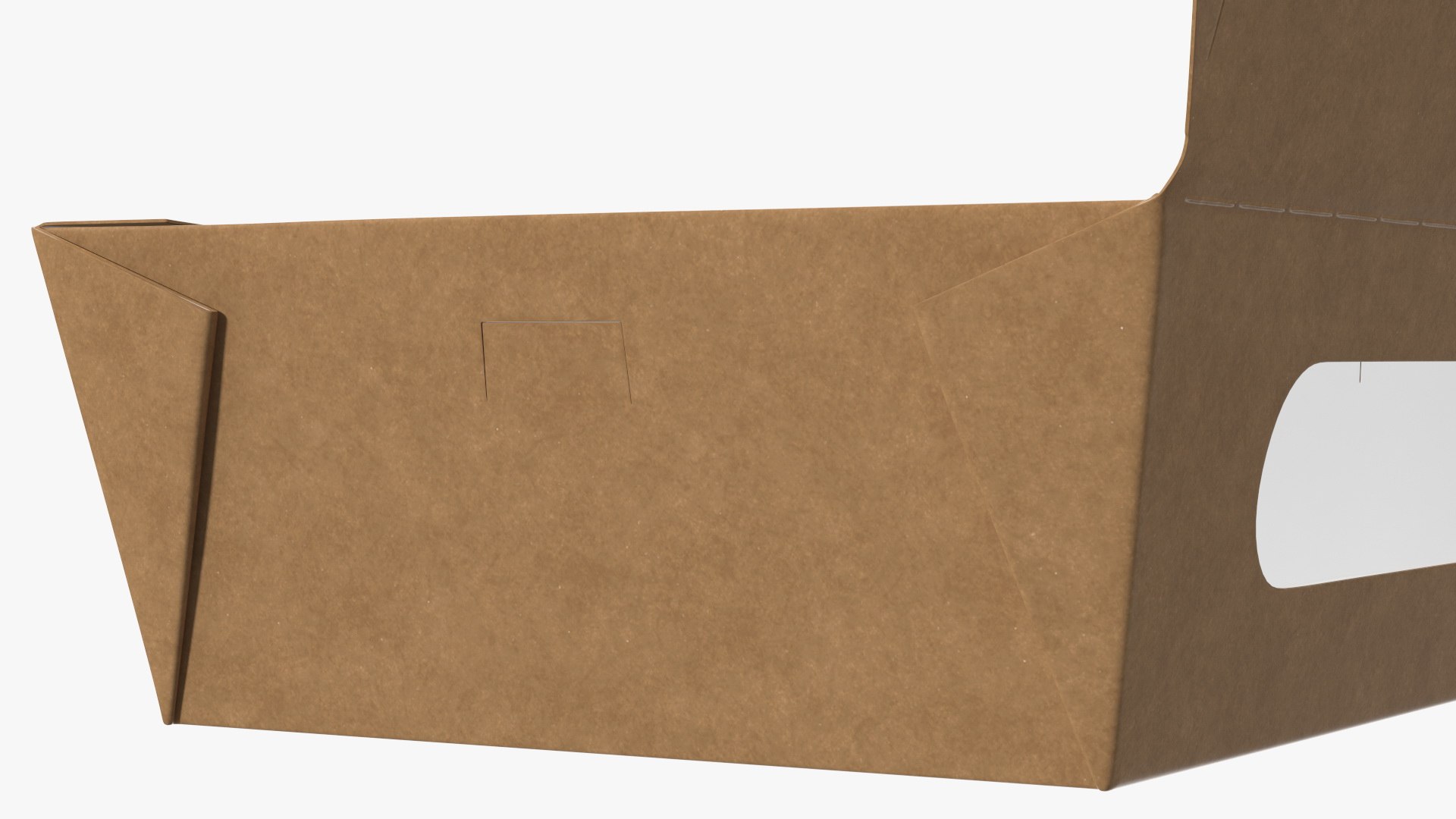 Opened Kraft Food Box with Window Medium model TurboSquid 1808377