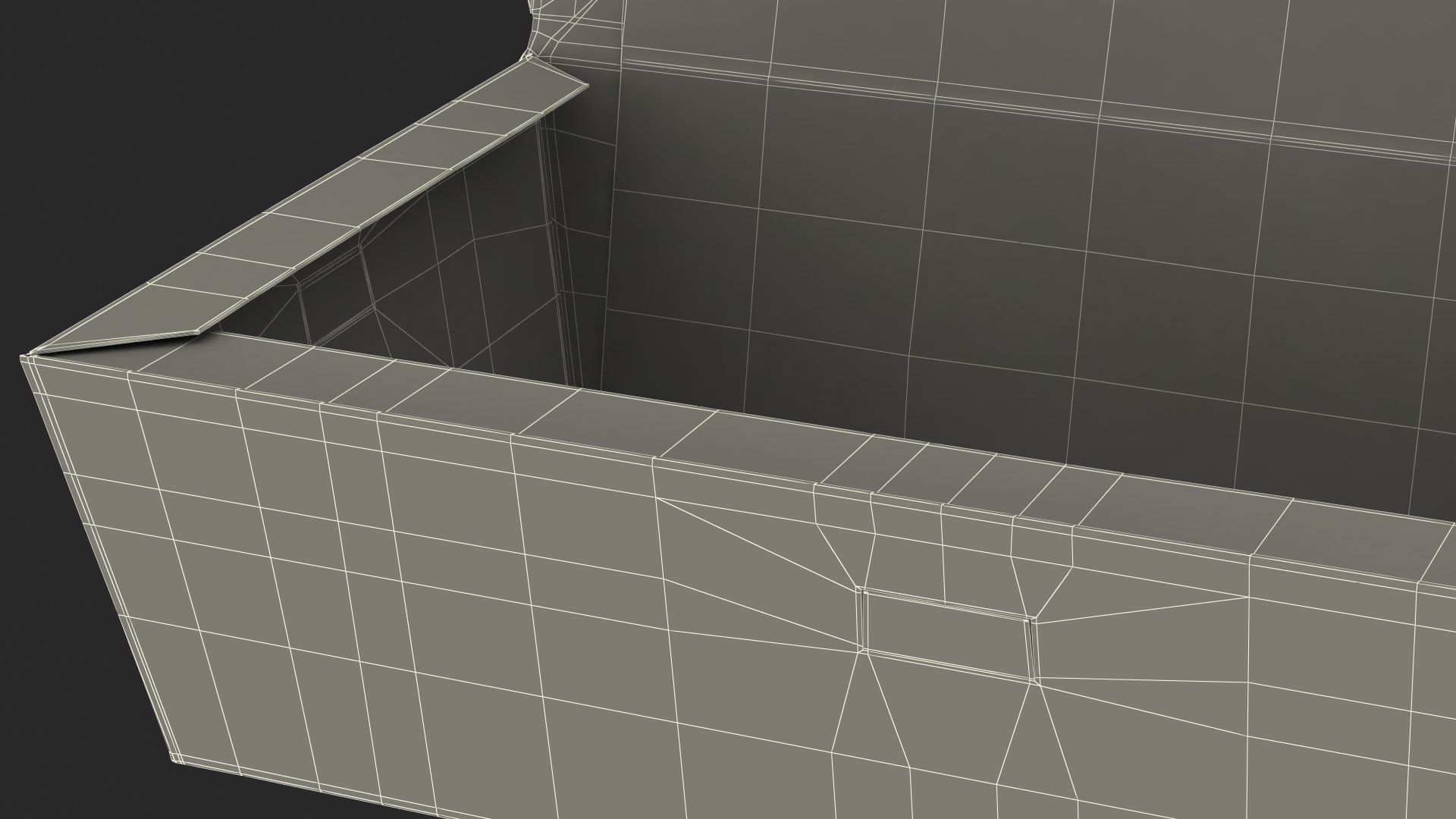 Opened Kraft Food Box with Window Medium model - TurboSquid 1808377
