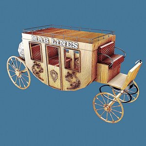 3D western wagon 4