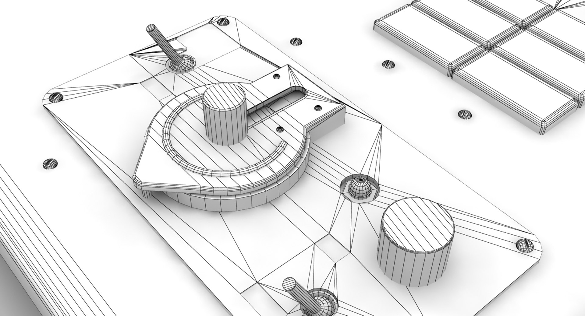 Left Overhead Panels Board 3D Model - TurboSquid 1369609