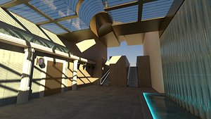 3D train station components