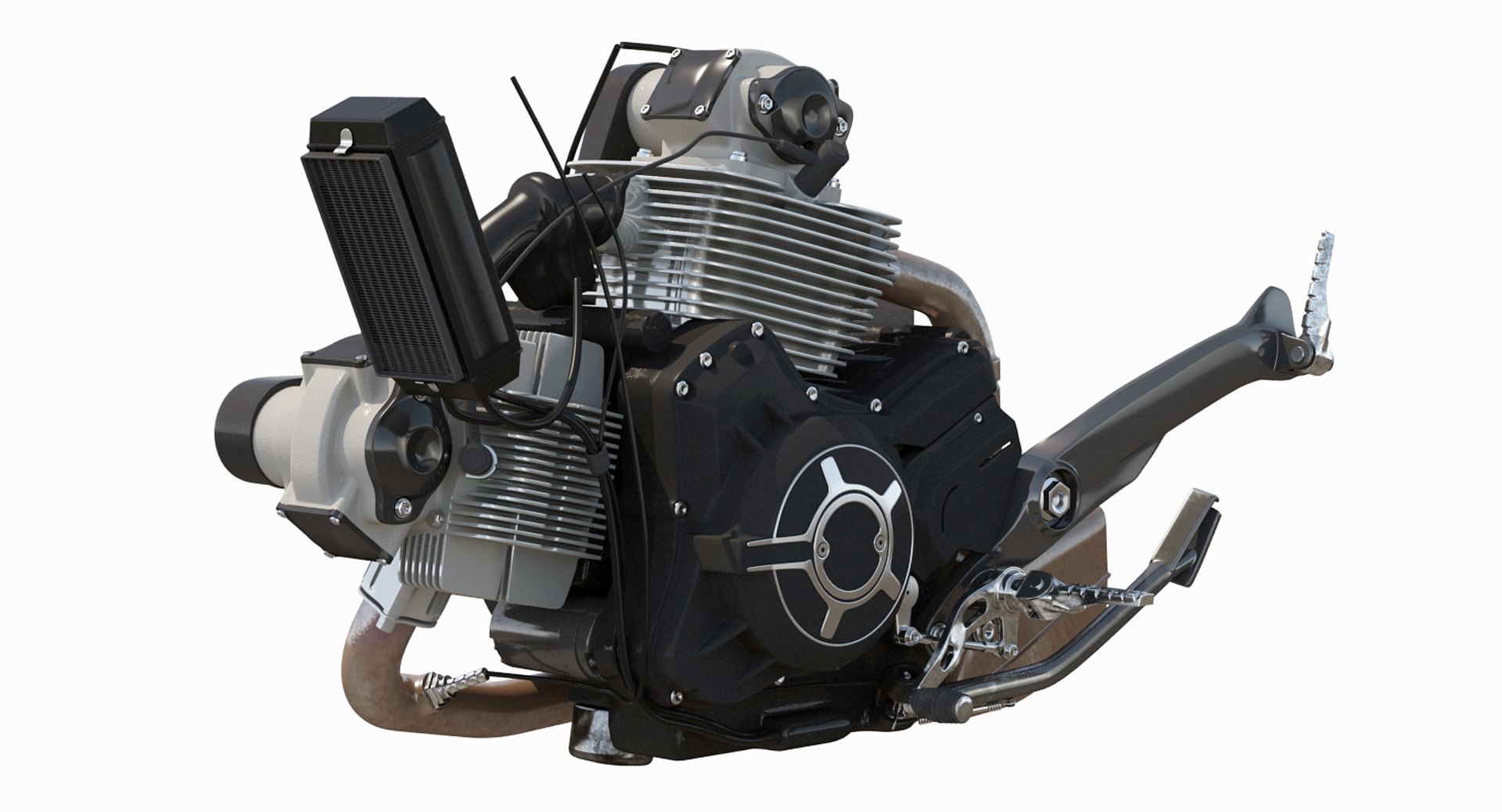 Motorcycle Engine 3D model preview