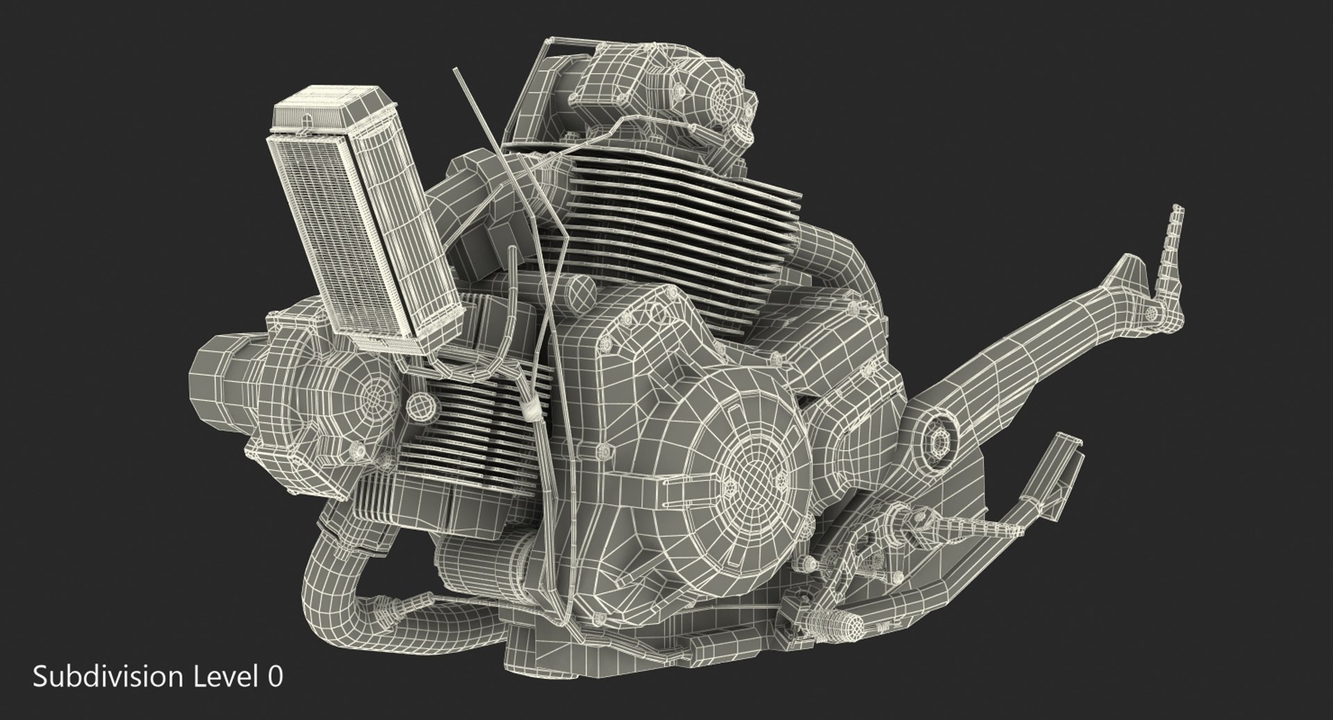 3d Motorcycle Engine Model