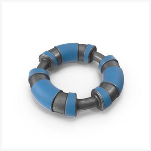 3D model Scifi Circle Element Blue Shape PBR