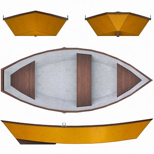 Painted Wooden Boat v5